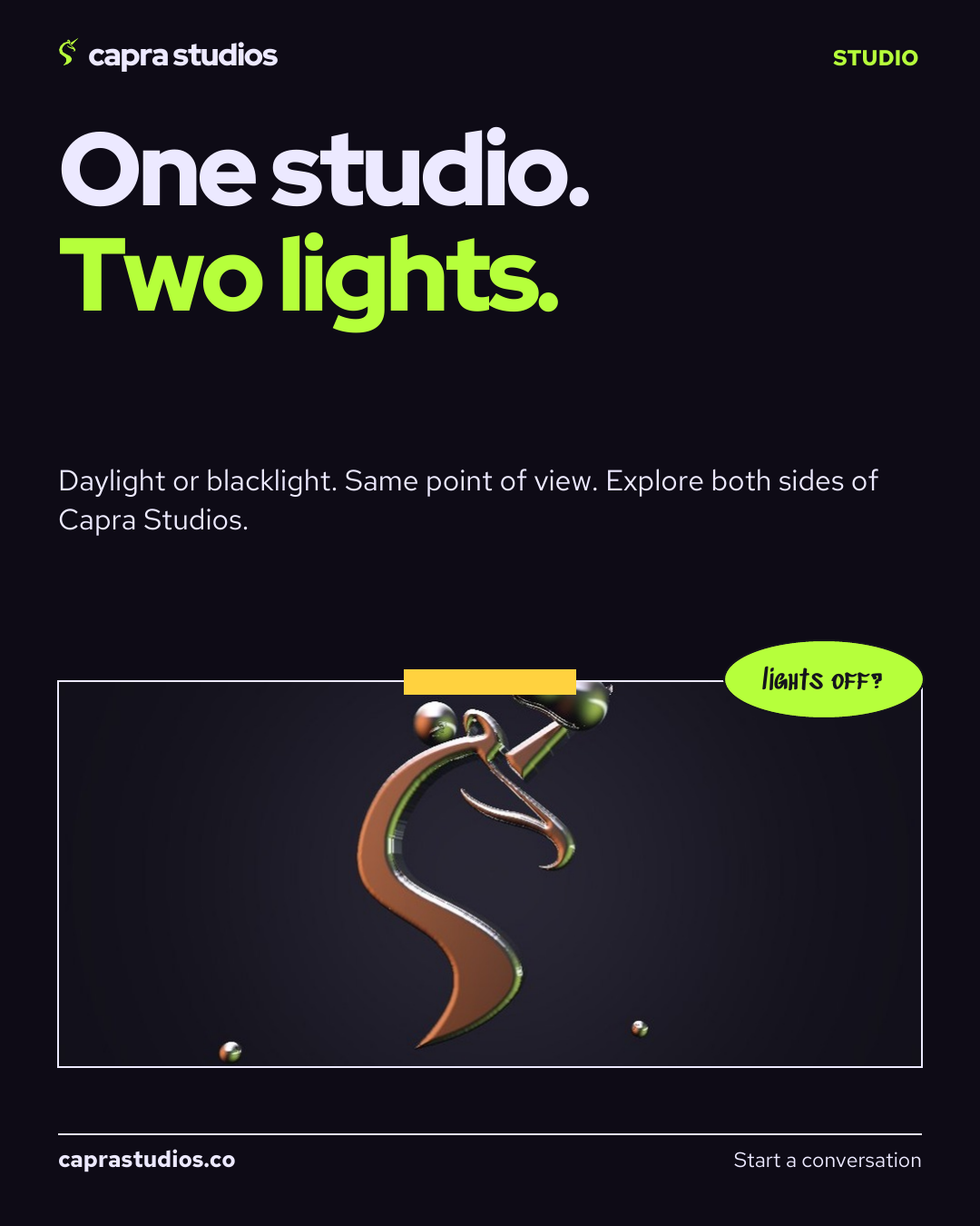 Blacklight Capra campaign